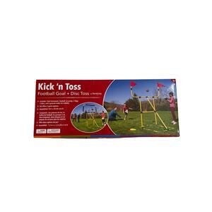NWT HearthSong Kick 'n Toss Football Field Goal + Disc Toss Yard Game New